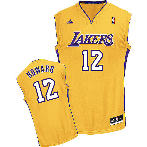 NBA Los Angeles Lakers 12 Dwight Howard New Revolution 30 Swingman Home Yellow Jersey